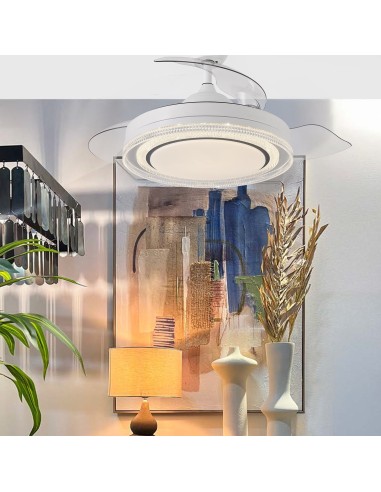 Ventilador de techo Whisper blanco aspas...