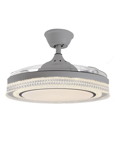 Ventilador de techo Whisper gris aspas retráctiles