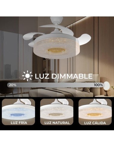 Ventilador de techo Ethereal blanco aspas...