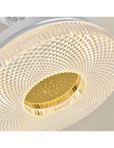 Ventilador de techo Ethereal blanco aspas retráctiles