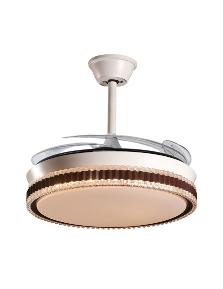 Ventilador de techo Quaint blanco aspas retráctiles