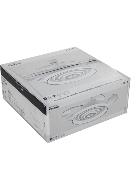 Ventilador de techo Cascade blanco aspas retráctiles