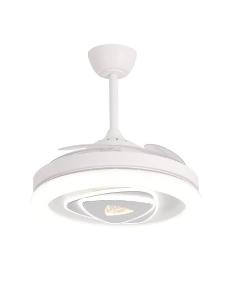 Ventilador de techo Enchanted blanco aspas retráctiles