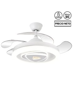 Ventilador de techo Enchanted blanco aspas retráctiles