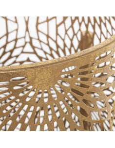 Juego de 2 Maceteros metal Dorado 2