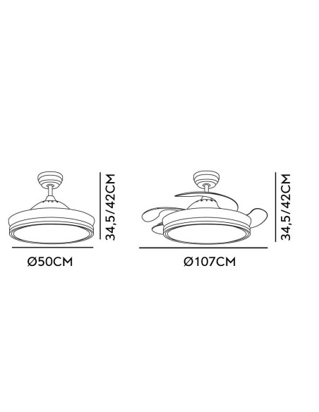 Ventilador de techo bayomo cuero