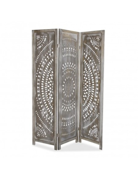 Biombo círculos bohemio gris