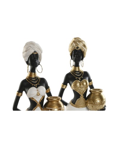 Figura de resina Africanas con tinajas