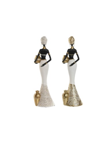 Figura de resina Africanas con tinajas
