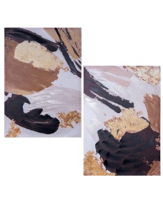 Cuadro abstracto pintado en lienzo