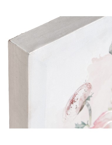 Cuadro flores pintado a mano en lienzo