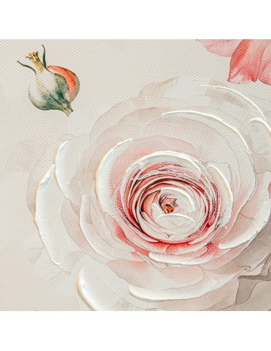 Cuadro flores pintado a mano en lienzo