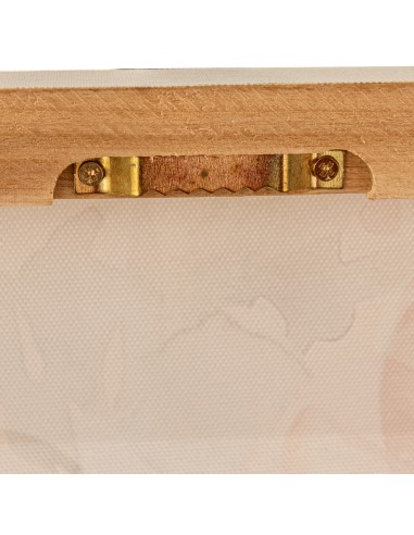 Cuadro con diseño de flores sobre lienzo