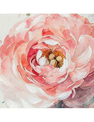 Cuadro con diseño de flores sobre lienzo