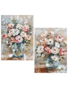 Cuadro en lienzo con jarrón floral
