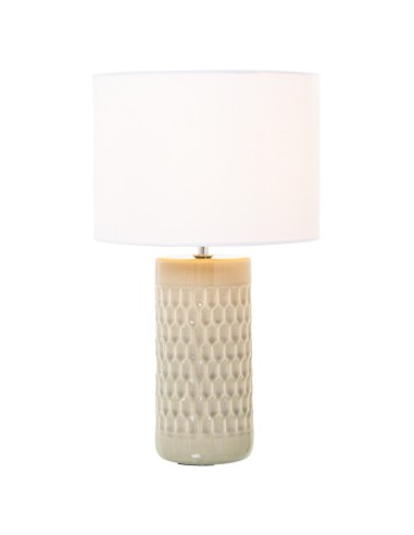 Lampara sobremesa crema con pantalla