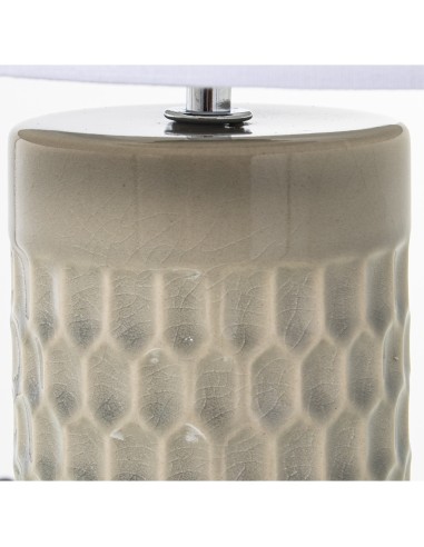 Lampara sobremesa crema con pantalla