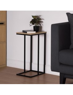 Mesa auxiliar metal y madera 2