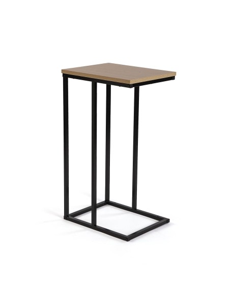 Mesa auxiliar metal y madera