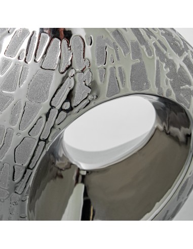 Jarrón plata grande con agujero