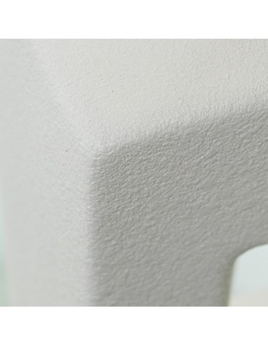 Jarrón rectángulo con agujero cerámica crema