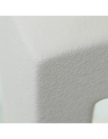 Jarrón rectángulo con agujero cerámica crema