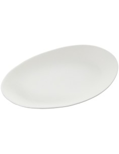 Centro ovalado de cerámica color crema