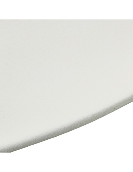 Centro ovalado de cerámica color crema