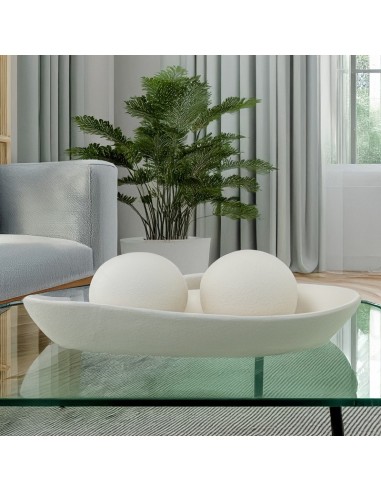 Bola de cerámica en color crema