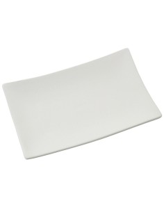 Centro rectangular de cerámica color crema