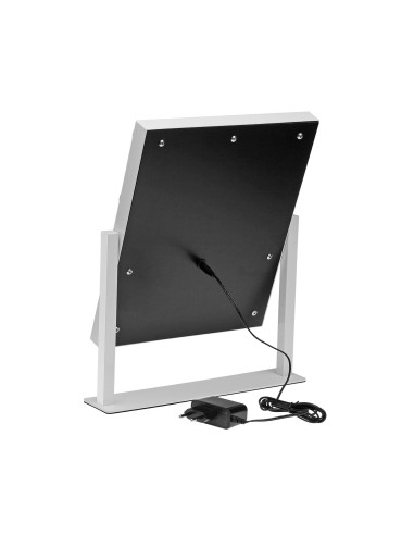 Espejo rectangular con 9 luces led blanco