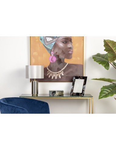 Lámpara de sobremesa clara cobre/tela