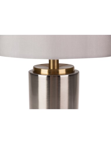 Lámpara de sobremesa clara cobre/tela