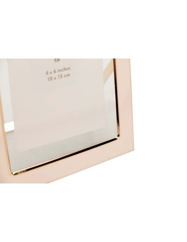 Portafotos metálico rosa