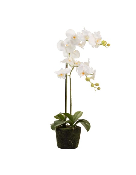 Orquídea blanca de poliéster