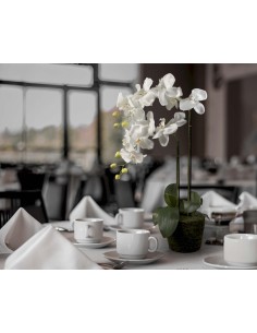 Orquídea blanca de poliéster 2