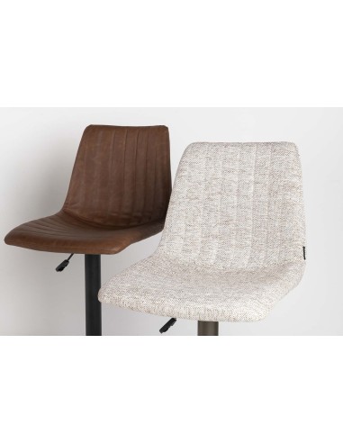 Taburete regulable de metal chenilla