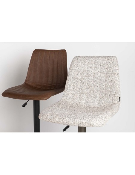 Taburete regulable de metal chenilla