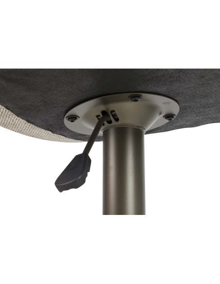 Taburete regulable de metal chenilla