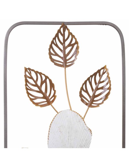 Mural decorativo flor blanca metal