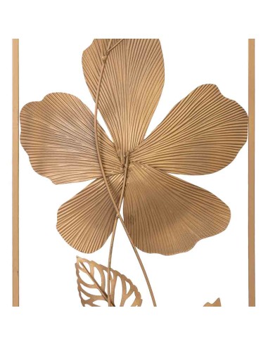 Mural decorativo flor blanca metal
