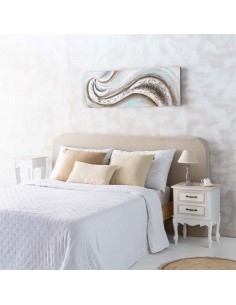 Cuadro pintado a mano relieve de ondas