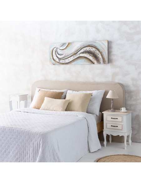 Cuadro pintado a mano relieve de ondas