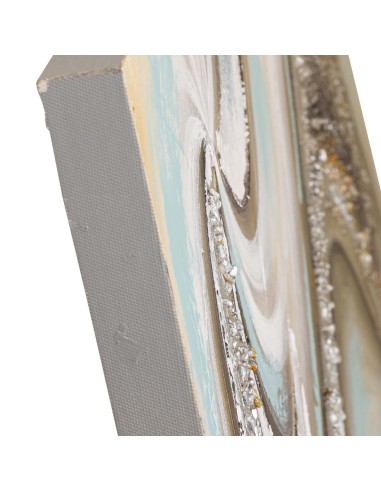 Cuadro pintado a mano relieve de ondas