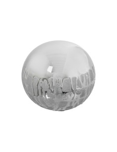 Bola de cerámica plateada 10cm