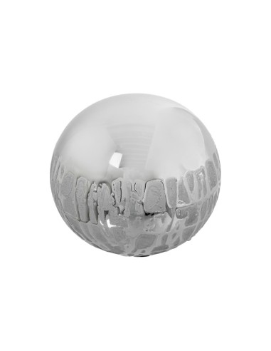 Bola de cerámica plateada 10cm
