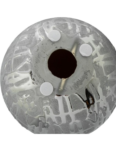 Bola de cerámica plateada 10cm
