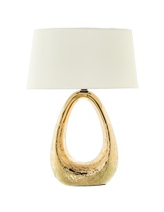 Lámpara sobremesa dorada triangular