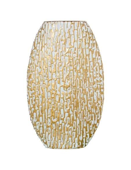 Jarrón ovalado metal dorado Jarrón ovalado metal dorado