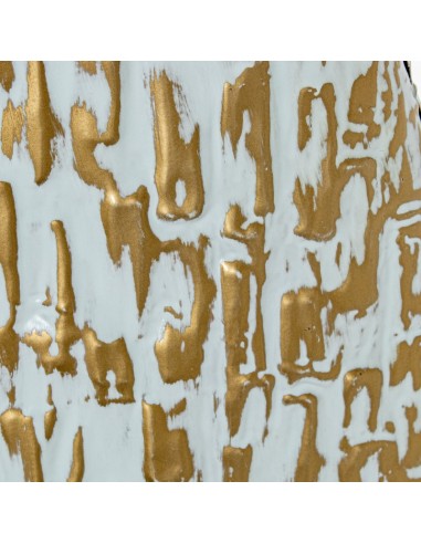 Jarrón ovalado metal dorado